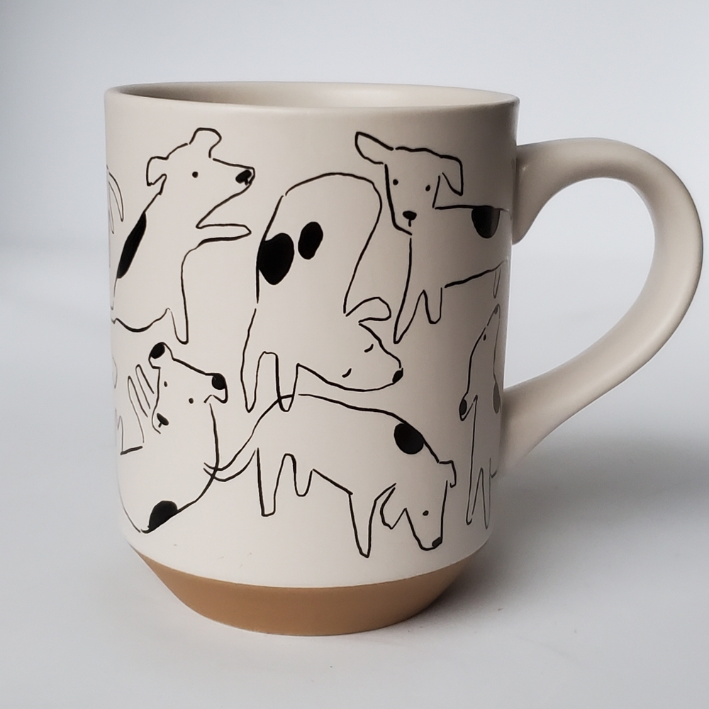 Fringe Studio Nosey Dogs Spot Stoneware Mug 12 fl oz